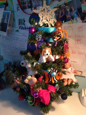 Mini Christmas Trees, Laughter and Saving Our Sanity