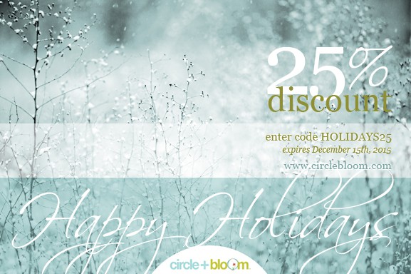Circle + Bloom Holiday Coupon